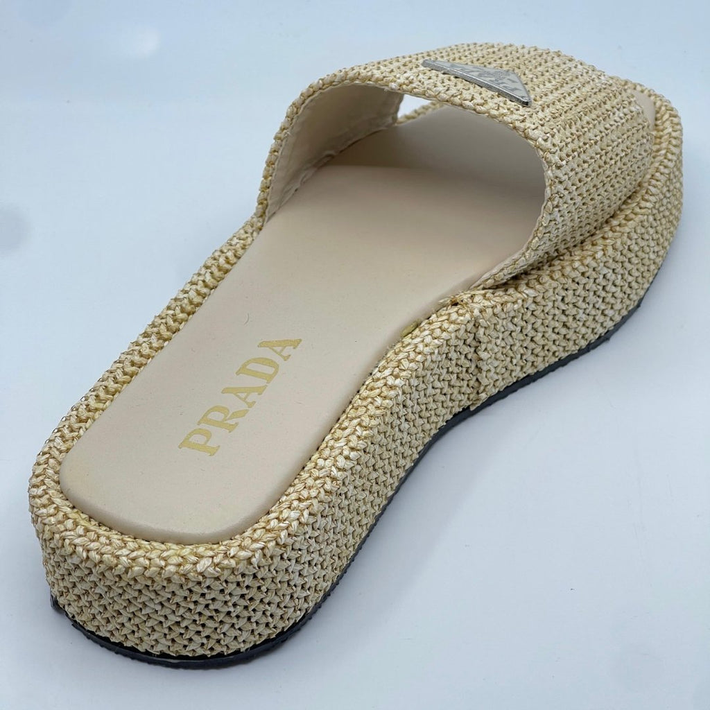 Prada Raffia Platforme Natikače