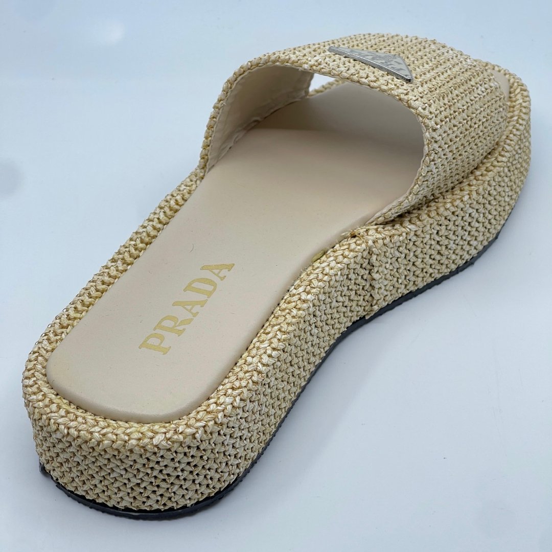 Prada Raffia Platforme Natikače