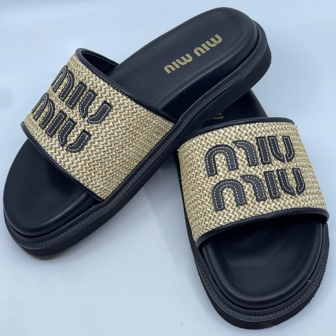 Miu Miu Raffia Natikače