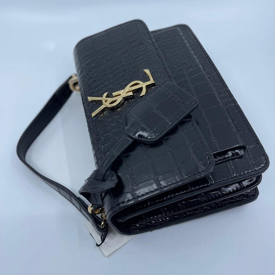 Saint Laurent Sunset Medium in Crocodile Torbica