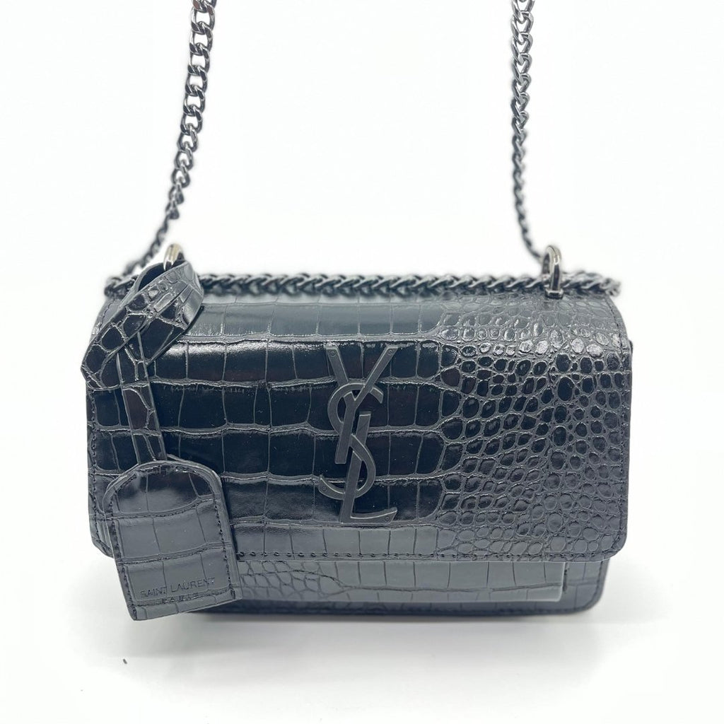 Saint Laurent Sunset Medium in Crocodile Torbica