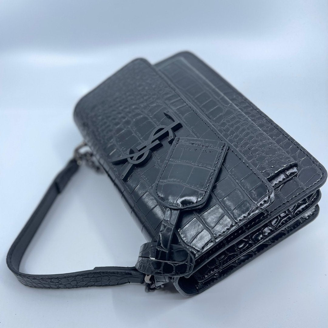Saint Laurent Sunset Medium in Crocodile Torbica